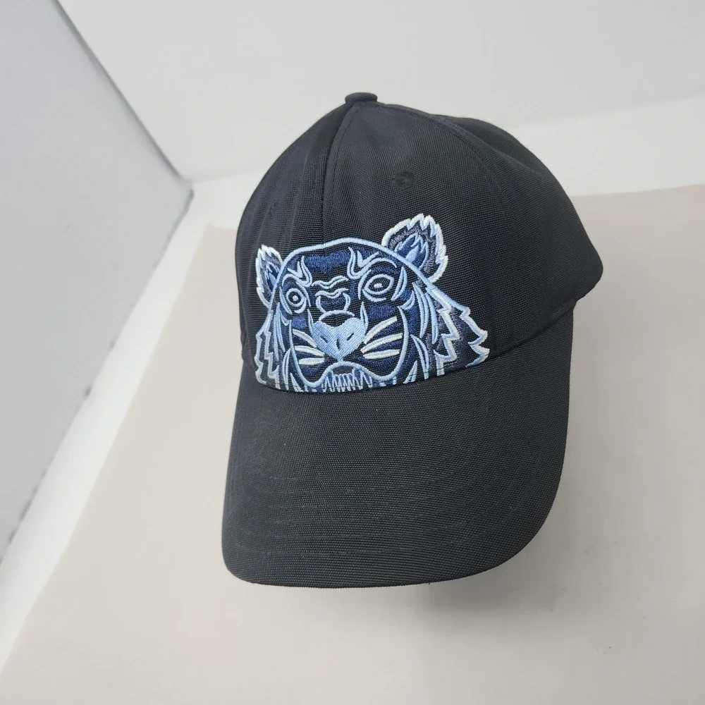 KENZO PARIS Embroidered Canvas Kampus Tiger Baseball Cap Hat Strapback Black